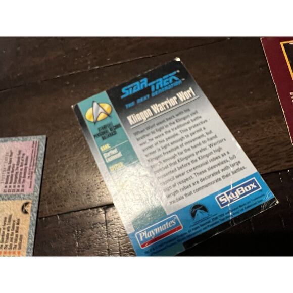 Vintage 1993 1991 Star Trek Collector Cards 83 Cards & 5 Cardboard Figure Cards - Picture 10 of 10